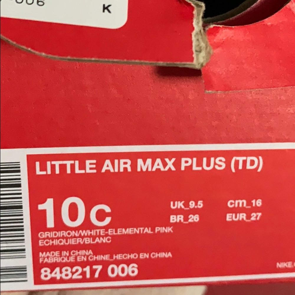 Toddler Girl  AirMax Plus